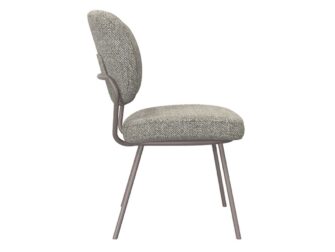 Eetkamerstoel Solis - mushroom - zonder arm - metaalkleur brons