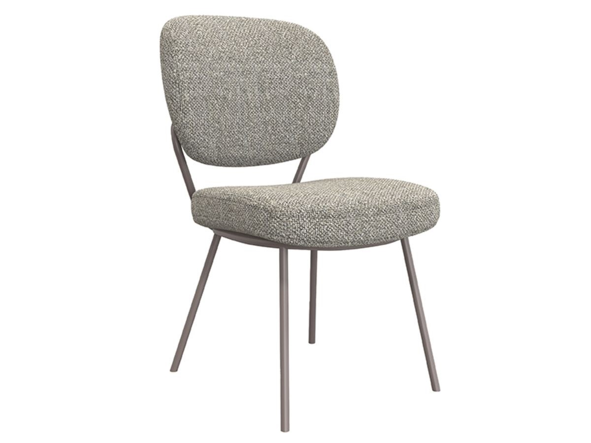 Eetkamerstoel Solis - mushroom - zonder arm - metaalkleur brons