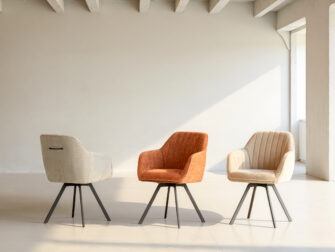 Eetkamerstoel met armleuningen en verkrijgbaar in 3 kleuren