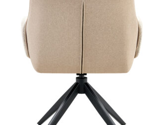 Eetkamerstoel Twist - beige - metaalkleur zwart Eetkamerstoel Twist - beige - metaalkleur zwart