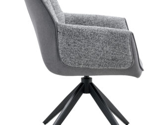 Eetkamerstoel Twist - grey - metaalkleur zwart Eetkamerstoel Twist - grey - metaalkleur zwart