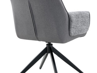 Eetkamerstoel Twist - grey - metaalkleur zwart Eetkamerstoel Twist - grey - metaalkleur zwart