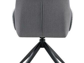 Eetkamerstoel Twist - grey - metaalkleur zwart Eetkamerstoel Twist - grey - metaalkleur zwart