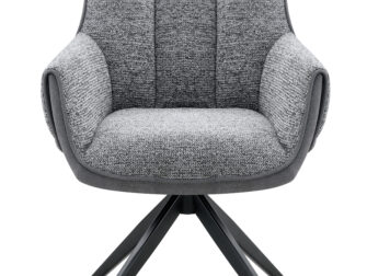 Eetkamerstoel Twist - grey - metaalkleur zwart