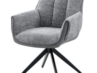 Eetkamerstoel Twist - grey - metaalkleur zwart Eetkamerstoel Twist - grey - metaalkleur zwart