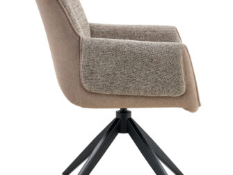 Eetkamerstoel Twist - liver - metaalkleur zwart Eetkamerstoel Twist - liver - metaalkleur zwart