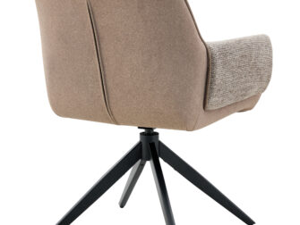 Eetkamerstoel Twist - liver - metaalkleur zwart Eetkamerstoel Twist - liver - metaalkleur zwart