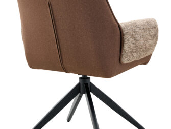 Eetkamerstoel Twist - taupe - metaalkleur zwart Eetkamerstoel Twist - taupe - metaalkleur zwart