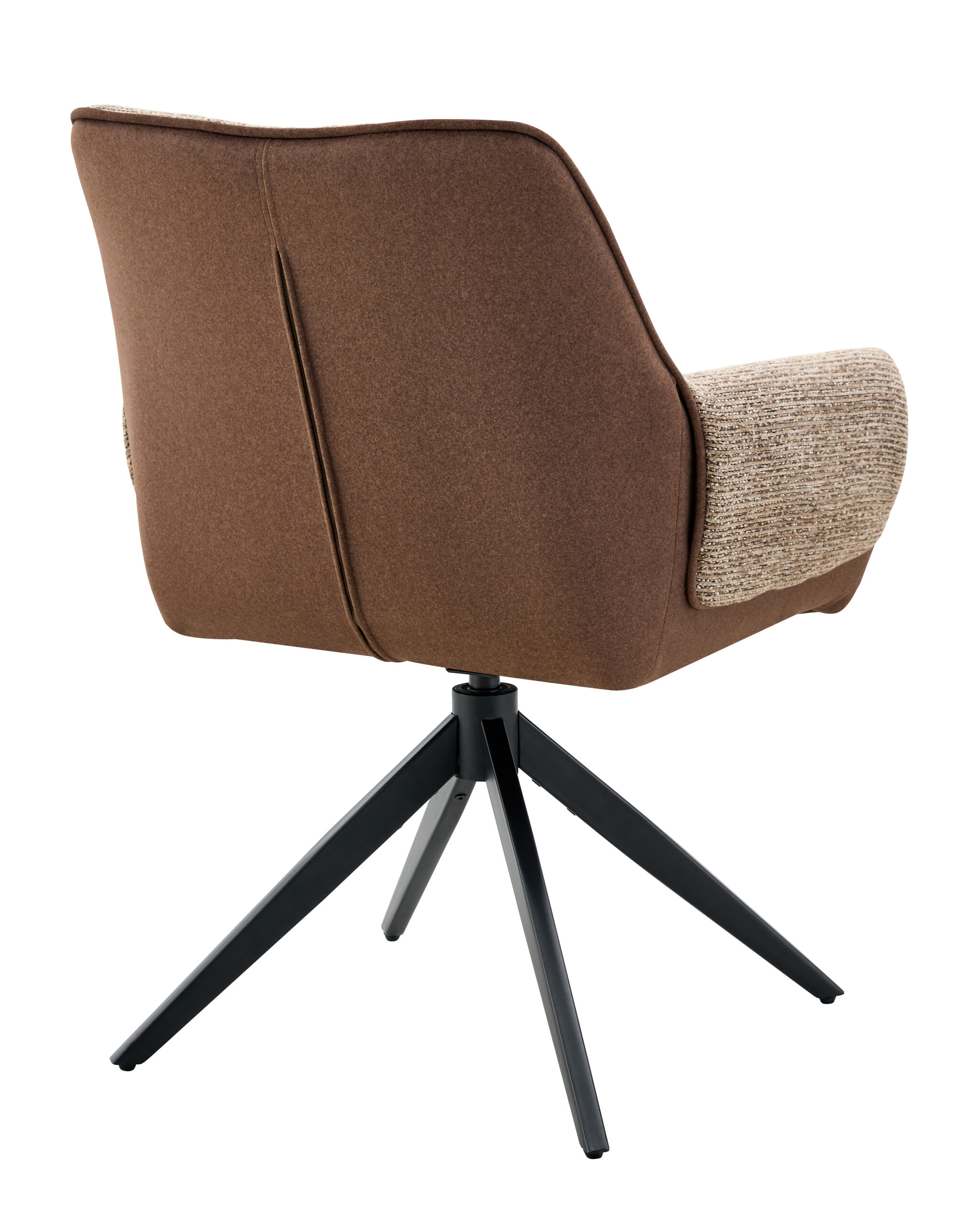 Eetkamerstoel Twist - taupe - metaalkleur zwart