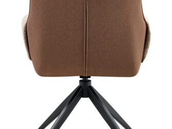 Eetkamerstoel Twist - taupe - metaalkleur zwart Eetkamerstoel Twist - taupe - metaalkleur zwart