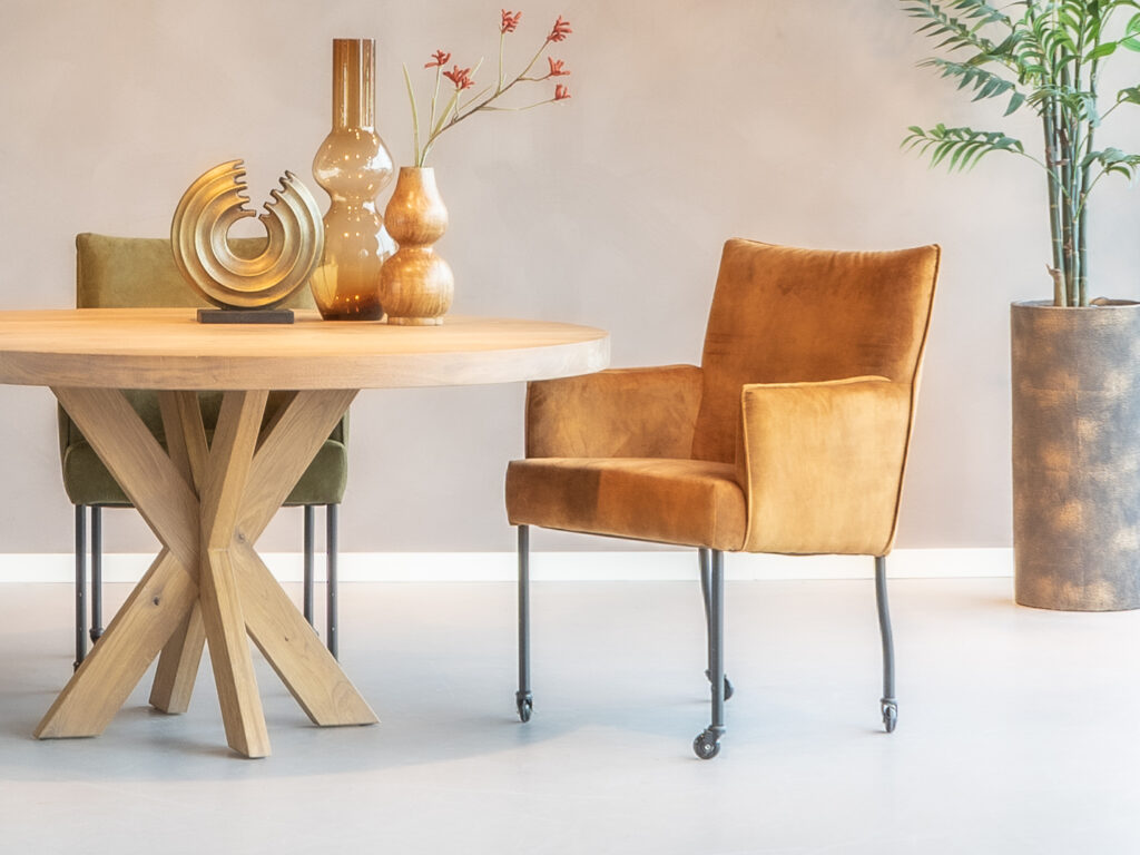eetkamer stoel cognac
