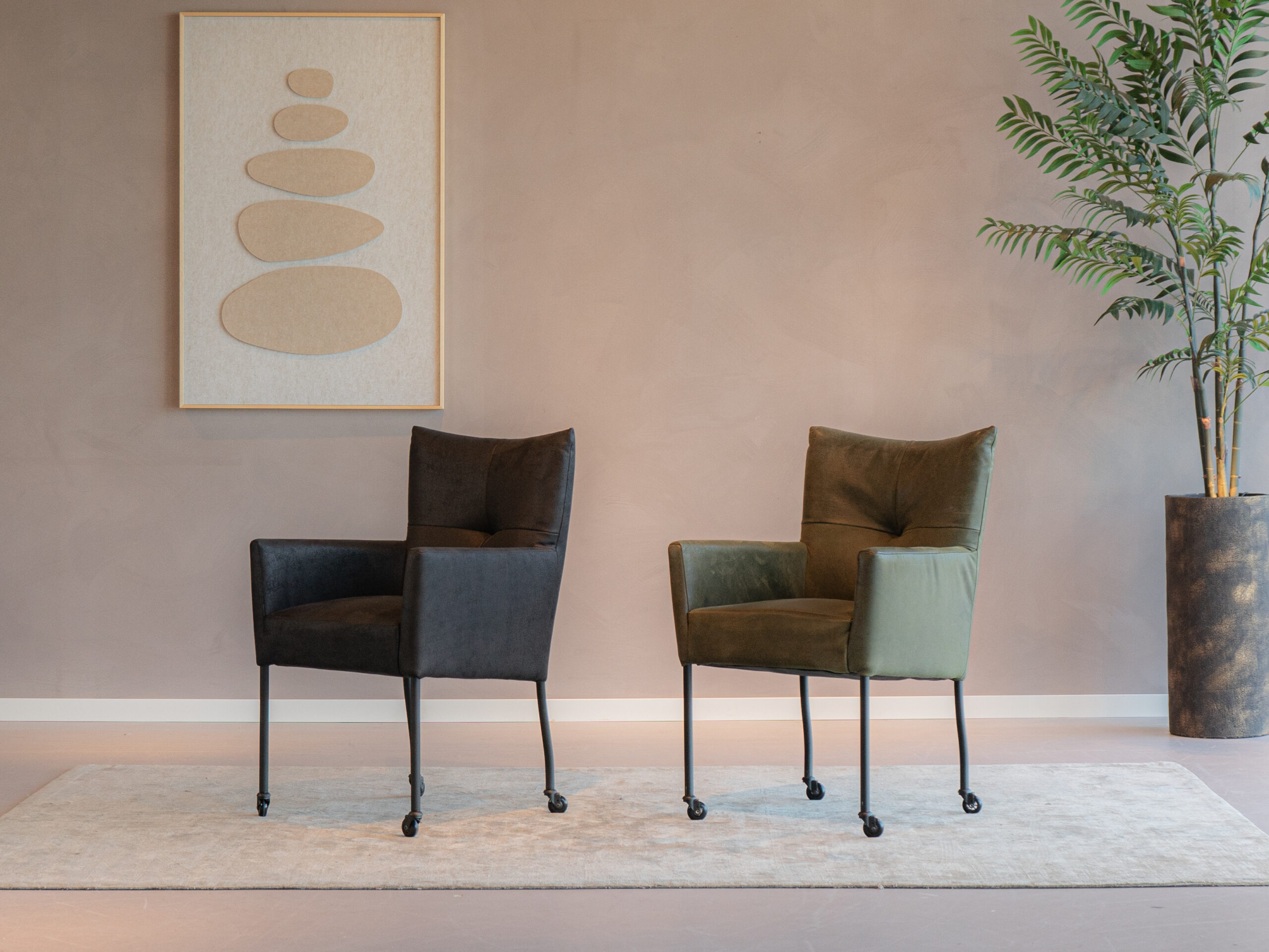 eetkamerstoelen met wieltjes