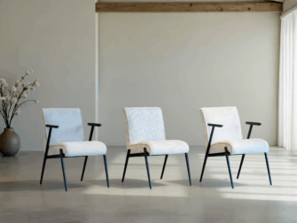 Eetkamerstoelen Florence - Eppic select - rinaldi frost met arm - sempre pearl zonder arm -  trenza pearl met arm