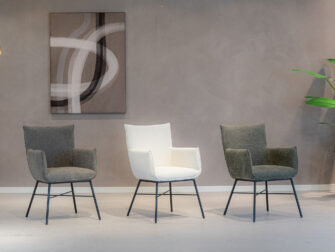 Eetkamerstoelen Lauri - silent taupe - guard naturel - silent turtle