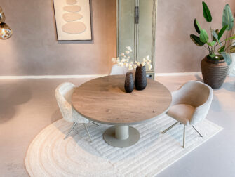 ronde eettafel Ø150cm massief eiken