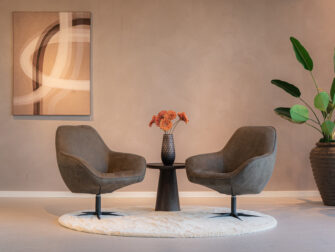 luxe design fauteuil met draaifunctie en ergonomisch gevormde zitting