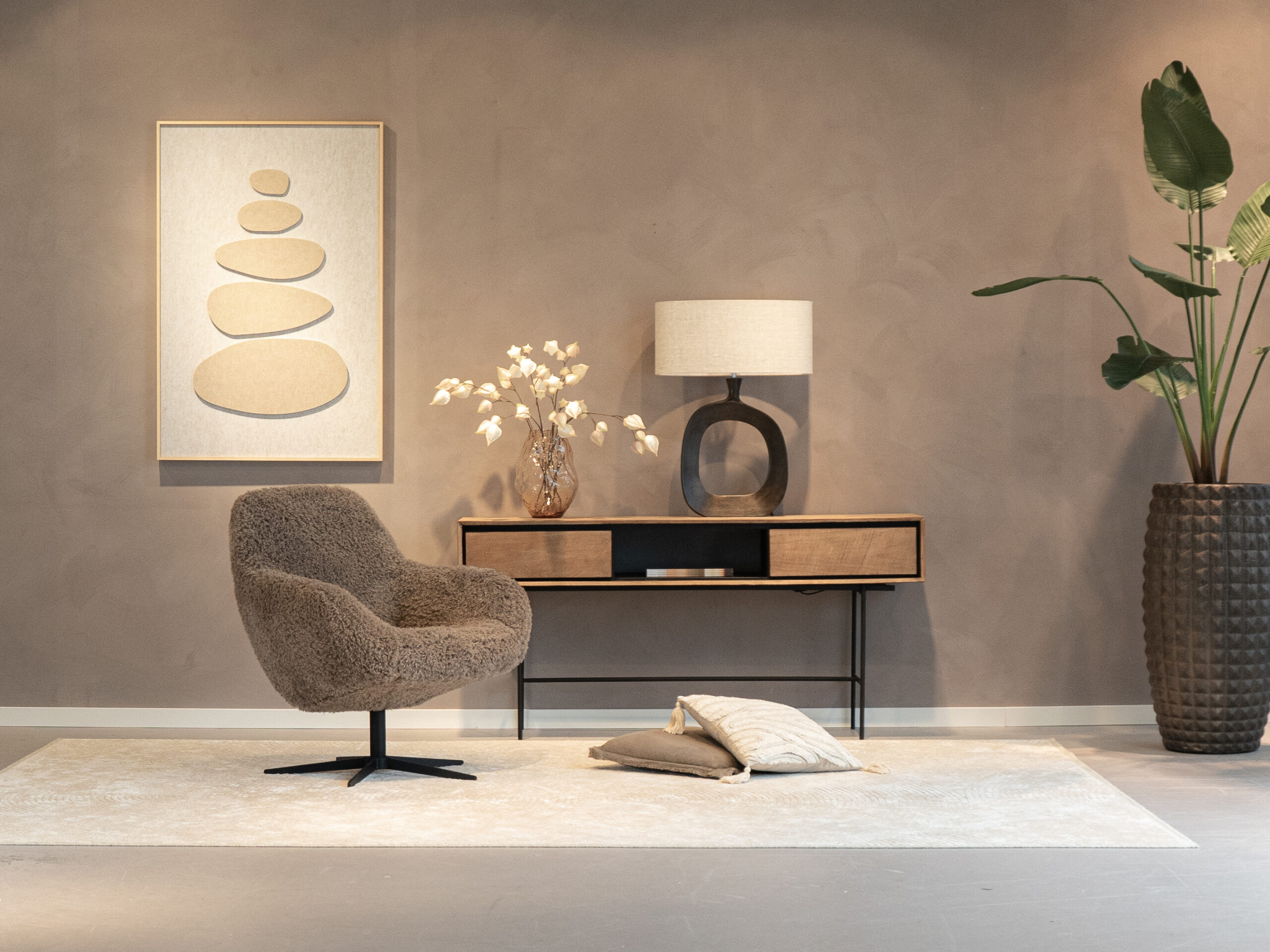 zachte stof fauteuil