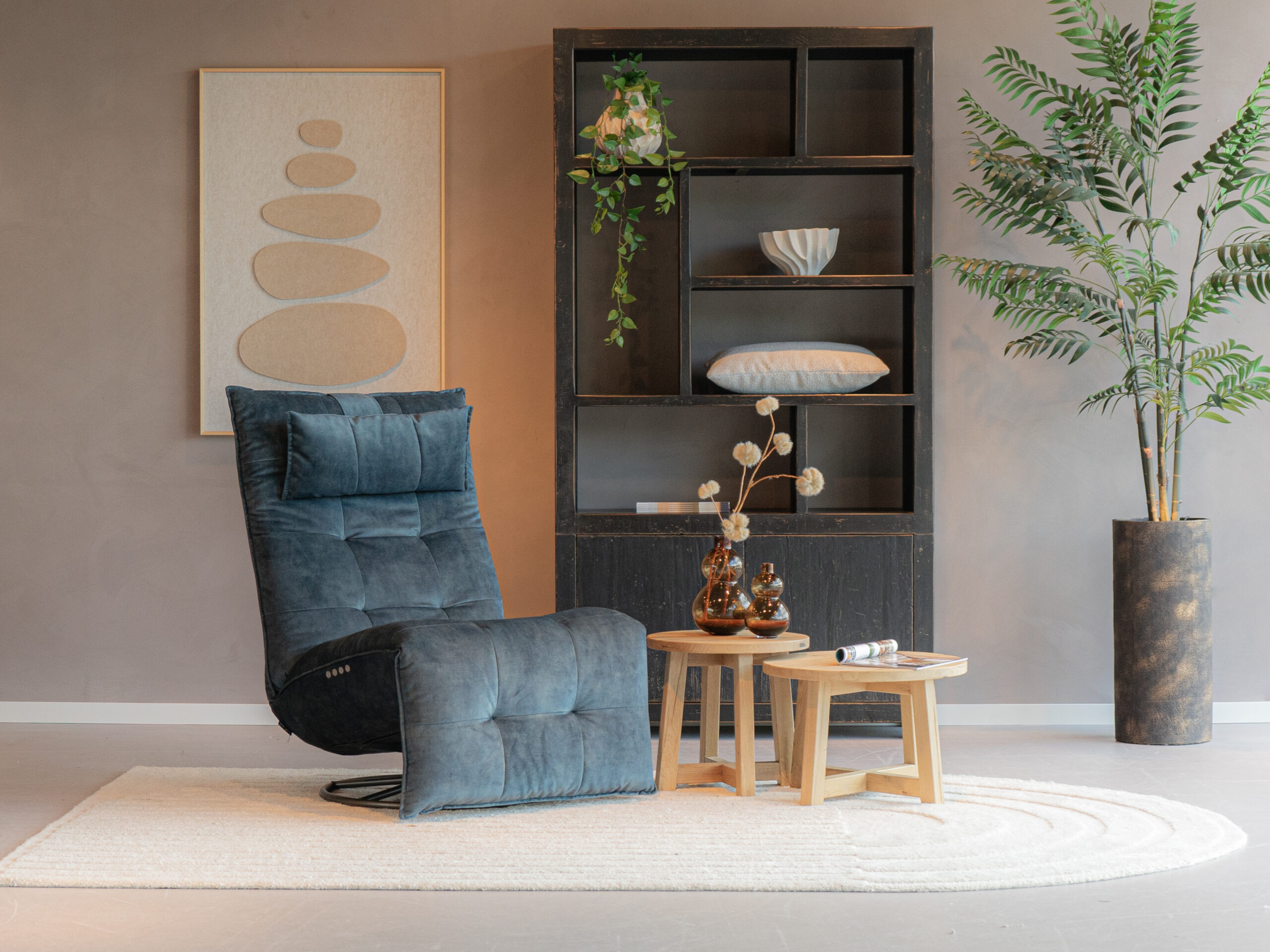 donkerblauwe fauteuil kopen