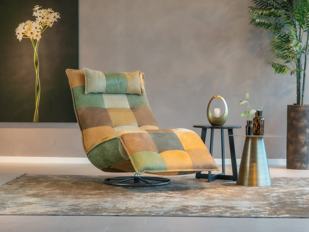 leren fauteuil met verschillende kleuren