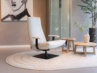 fauteuil met kantel functie in stof