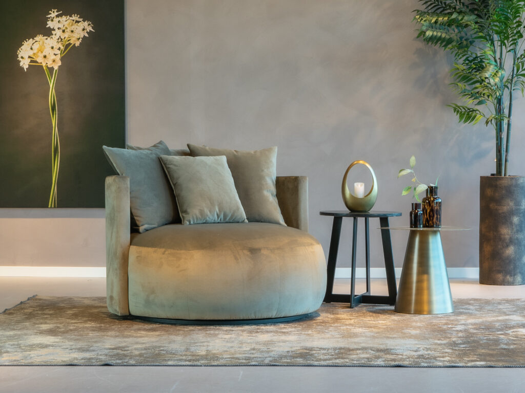 luxe ronde draaifauteuil velvet