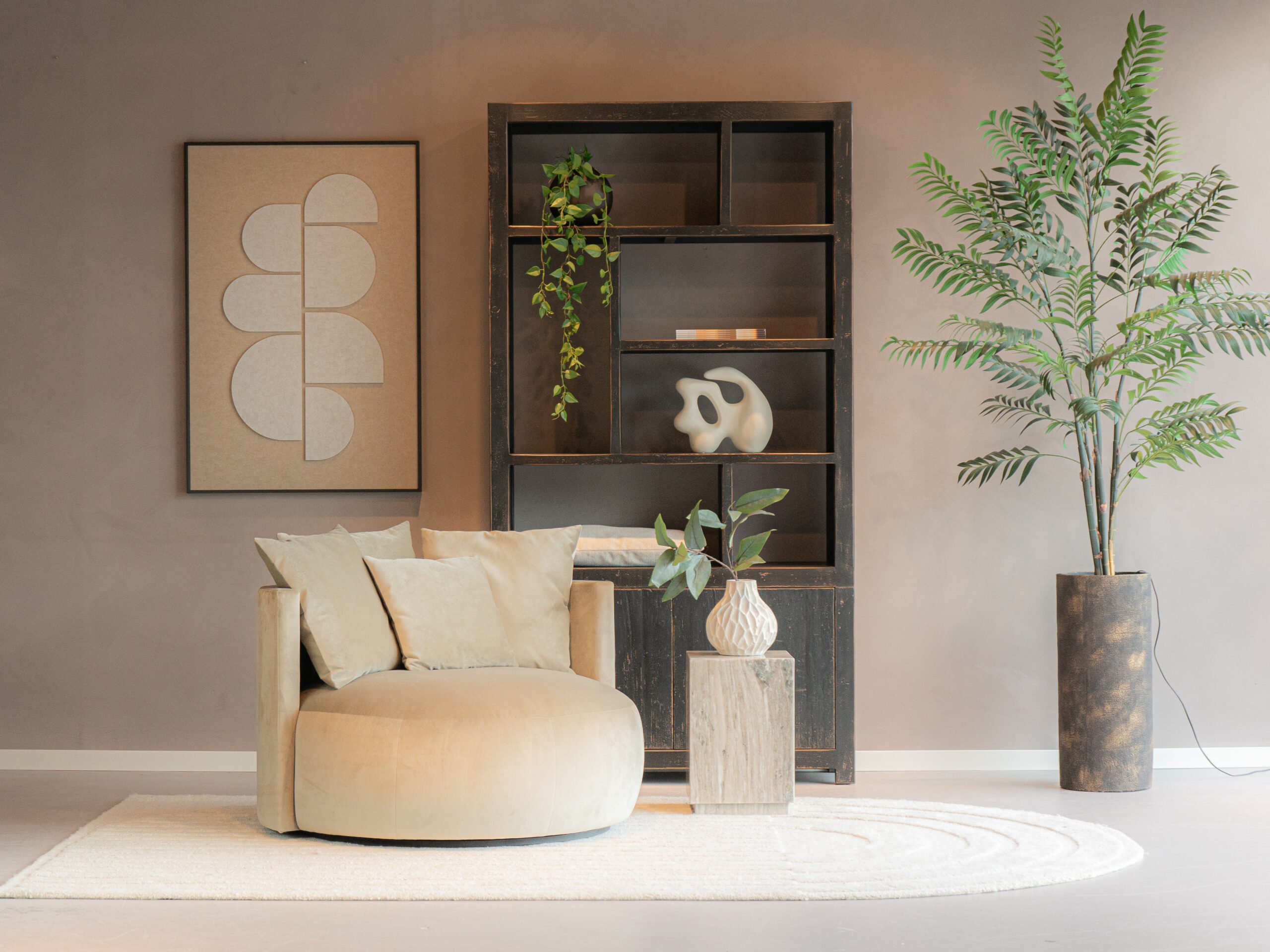 fauteuil swing velvet