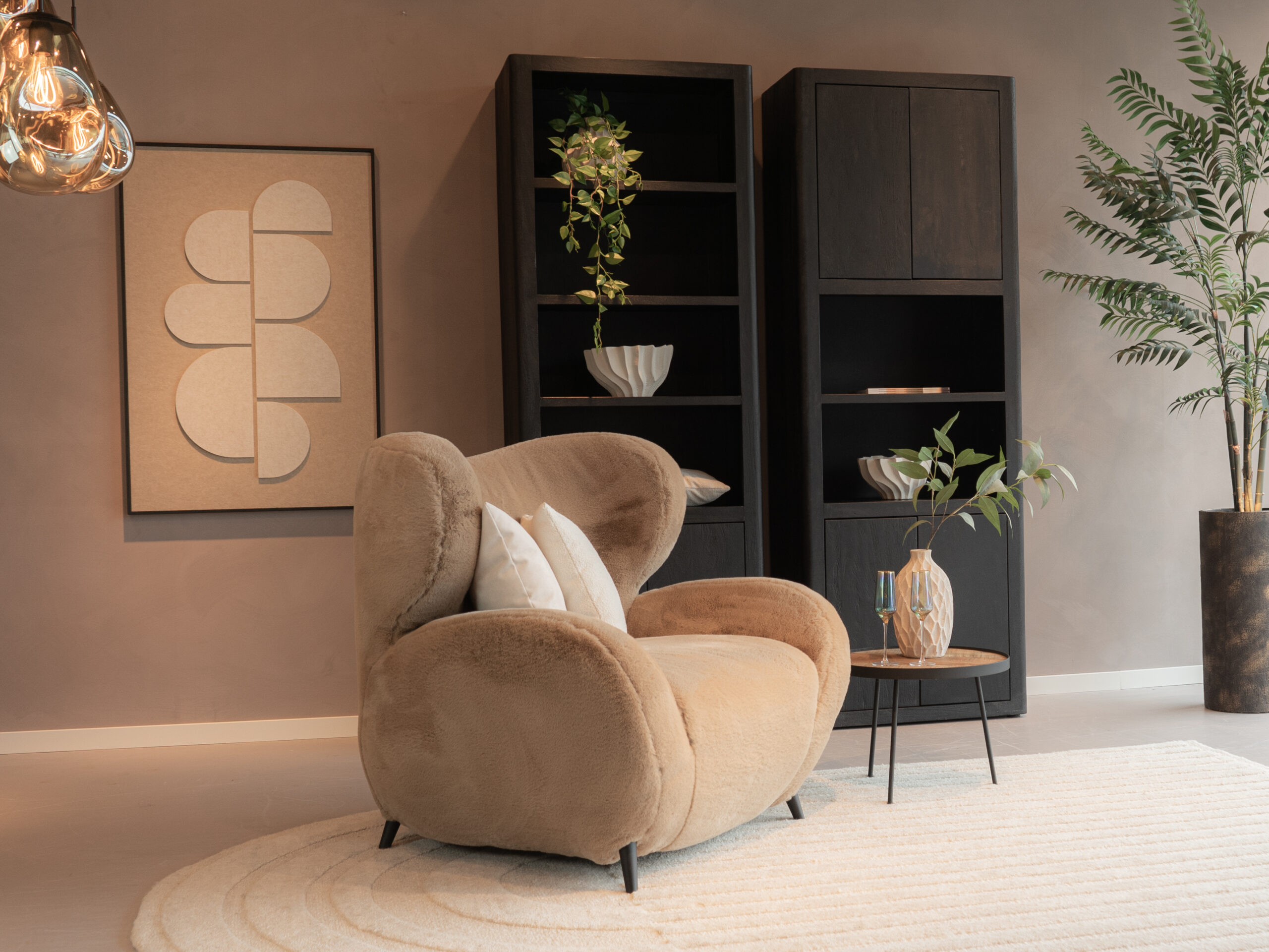 fauteuil met bijpassende hocker