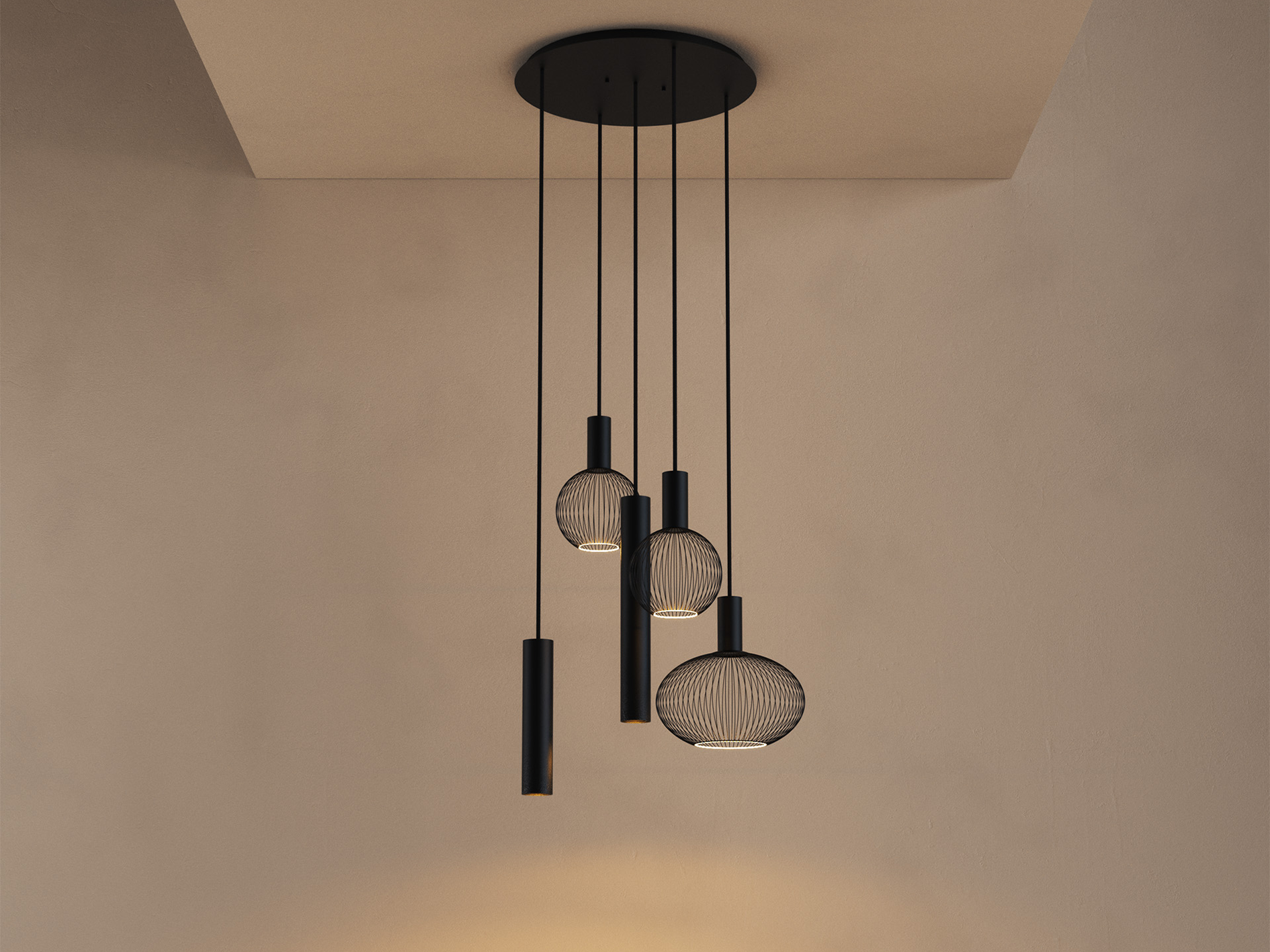 Sfeervolle hanglamp met warm licht