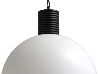 hanglamp white outside silverleaf inside