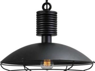 zwarte hanglamp met ketting