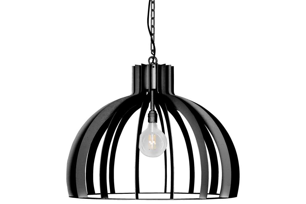 Verval verrader Drastisch Industriële hanglamp Palermo rond - RAL 9005 zwart met 1x E27 fitting