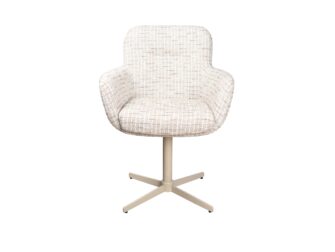 Eetkamerstoel Bowie - be trendy cream - onderstel iras - metaalkleur beige