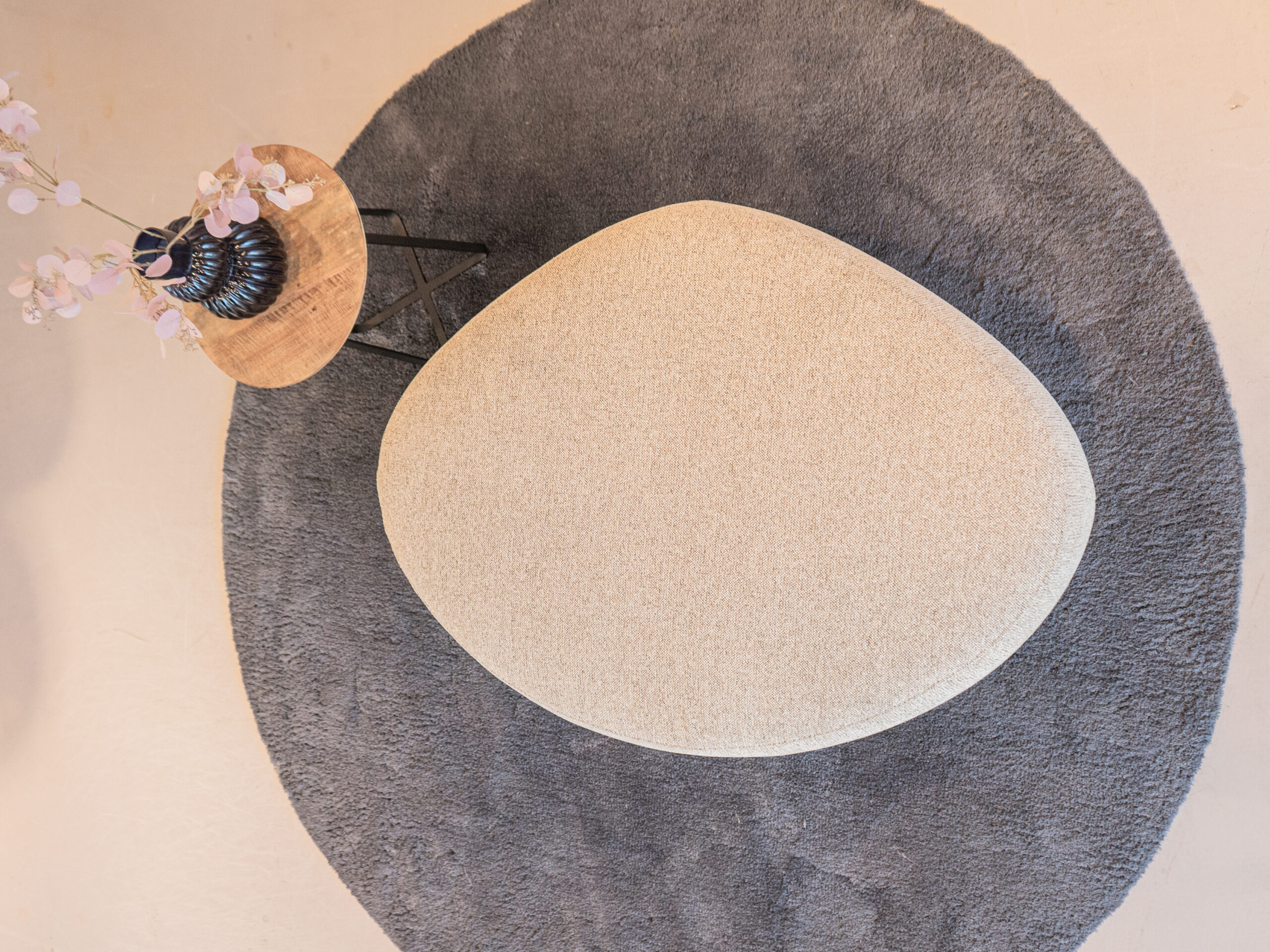 Hocker van bank Betis - sneak sesame - metaalkleur zwart