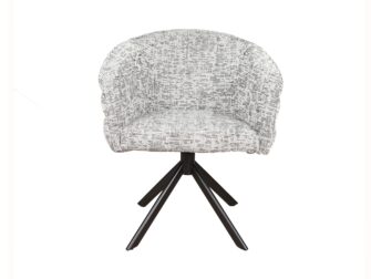 Eetkamerstoel Imola - be fine grey - onderstel venus - metaalkleur zwart