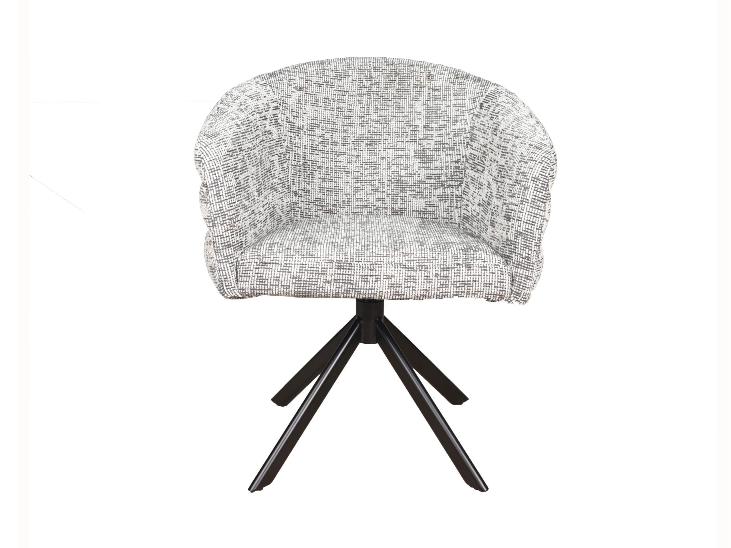 Eetkamerstoel Imola - be fine grey - onderstel venus - metaalkleur zwart