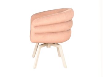 Eetkamerstoel Imola - cashmere blush - onderstel mars- metaalkleur beige