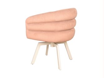 Eetkamerstoel Imola - cashmere blush - onderstel mars- metaalkleur beige