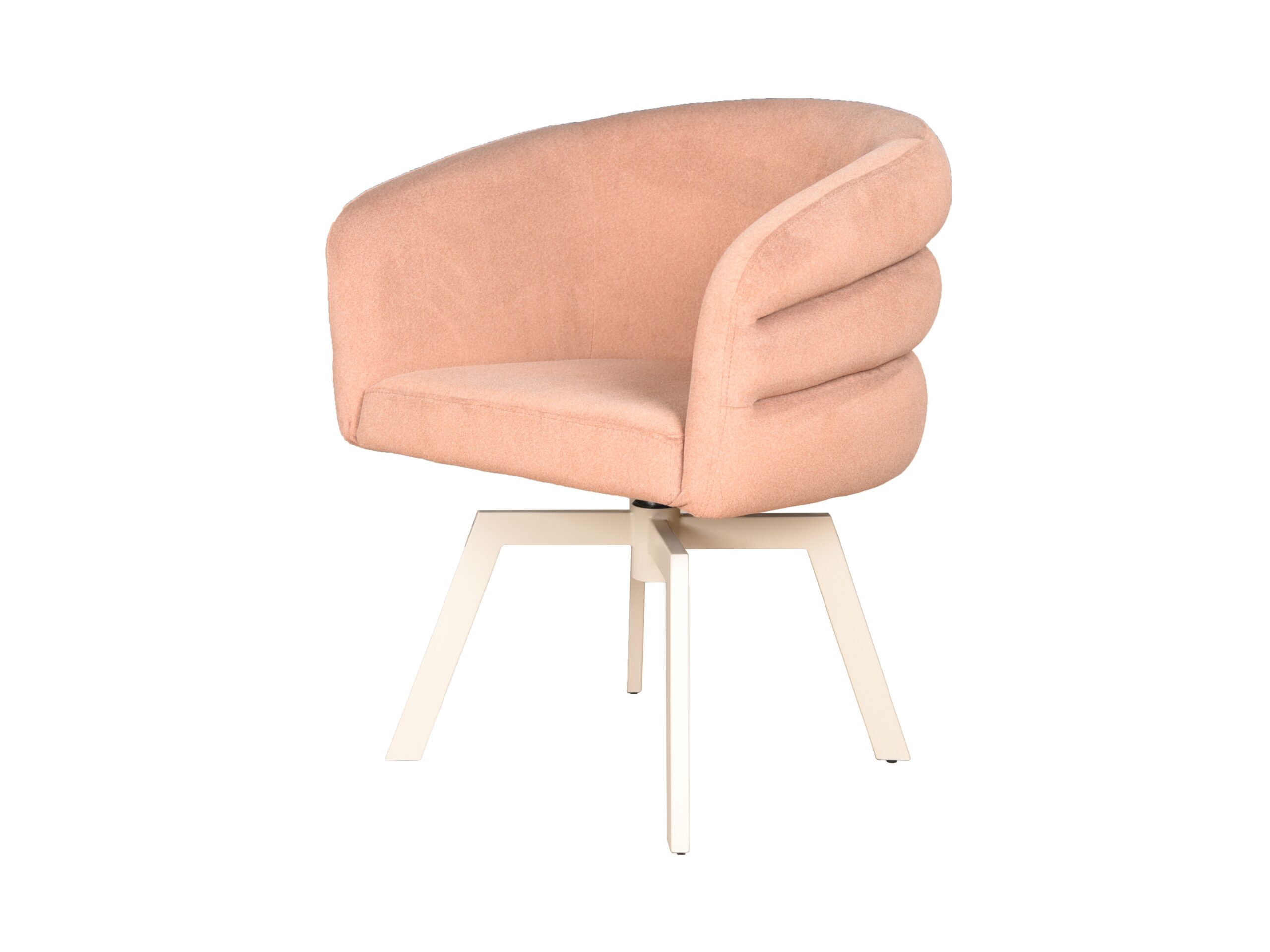 Eetkamerstoel Imola - cashmere blush - onderstel mars- metaalkleur beige