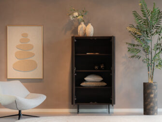 kast met 2 deuren bruin