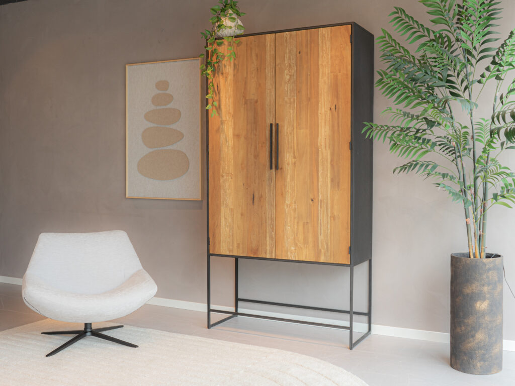 wandkast teakhout hoog