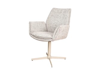 Eetkamerstoel Lisboa - be fine beige - onderstel iras - metaalkleur beige