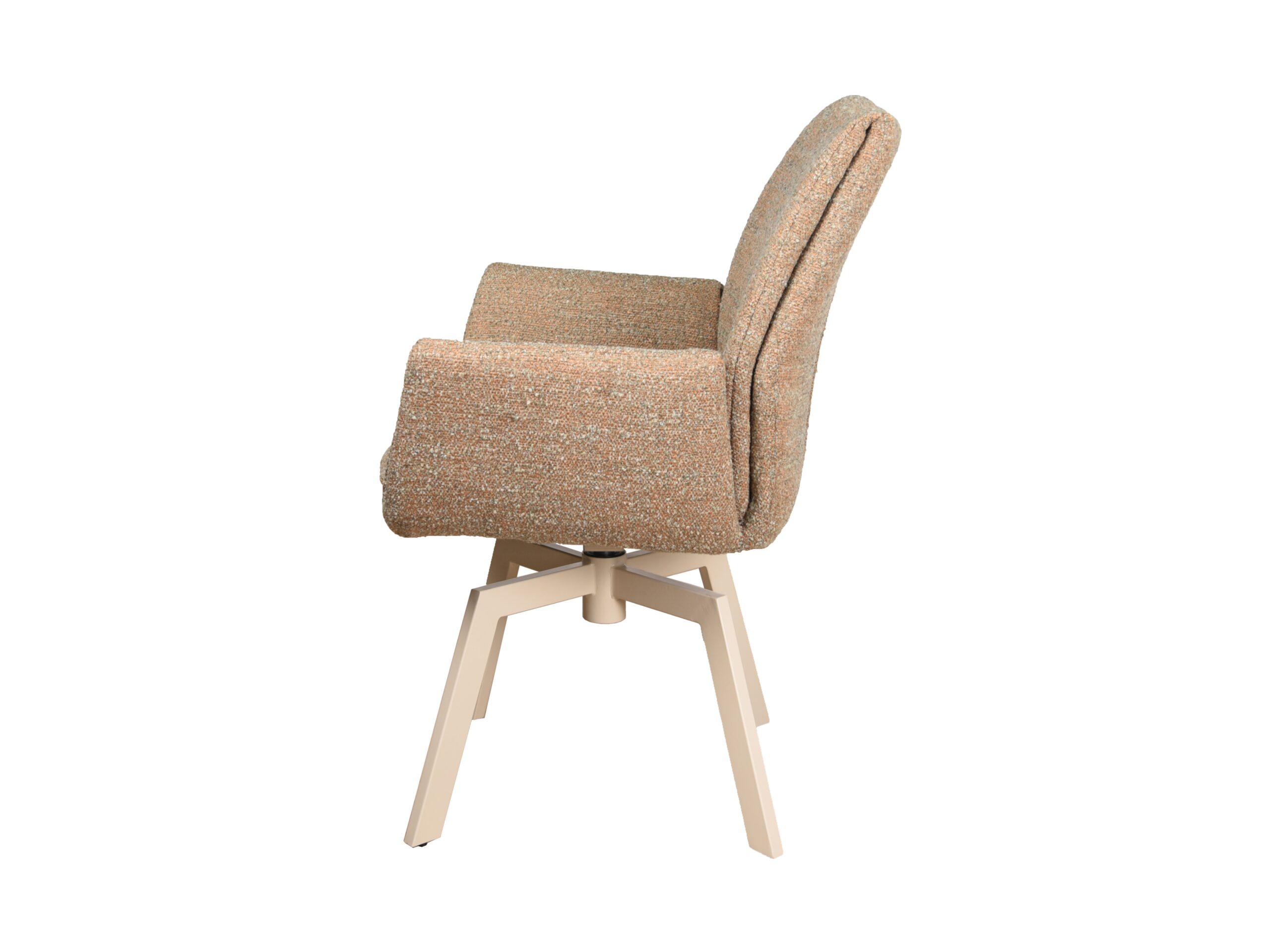 Eetkamerstoel Lisboa - be great cream - onderstel mars - metaalkleur beige