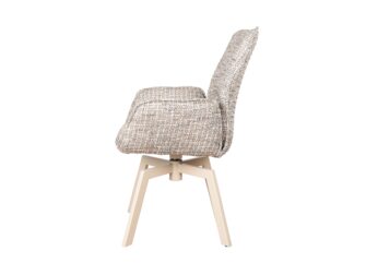 Eetkamerstoel Griffin - be trendy cream - onderstel mars - metaalkleur beige