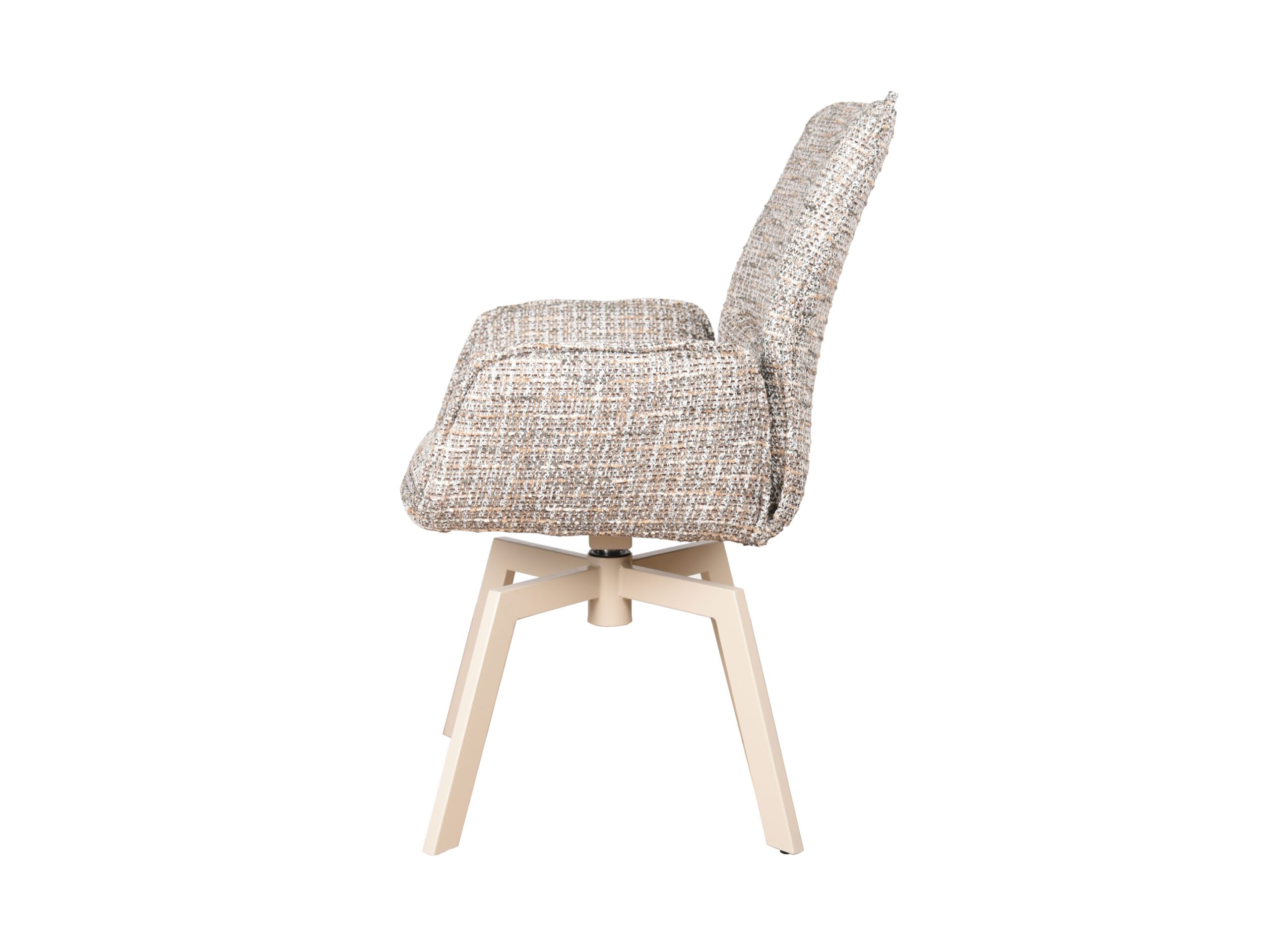 Eetkamerstoel Griffin - be trendy cream - onderstel mars - metaalkleur beige