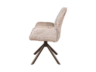 Eetkamerstoel Griffin - be lovely mouse - onderstel venus - metaalkleur anodic bruin