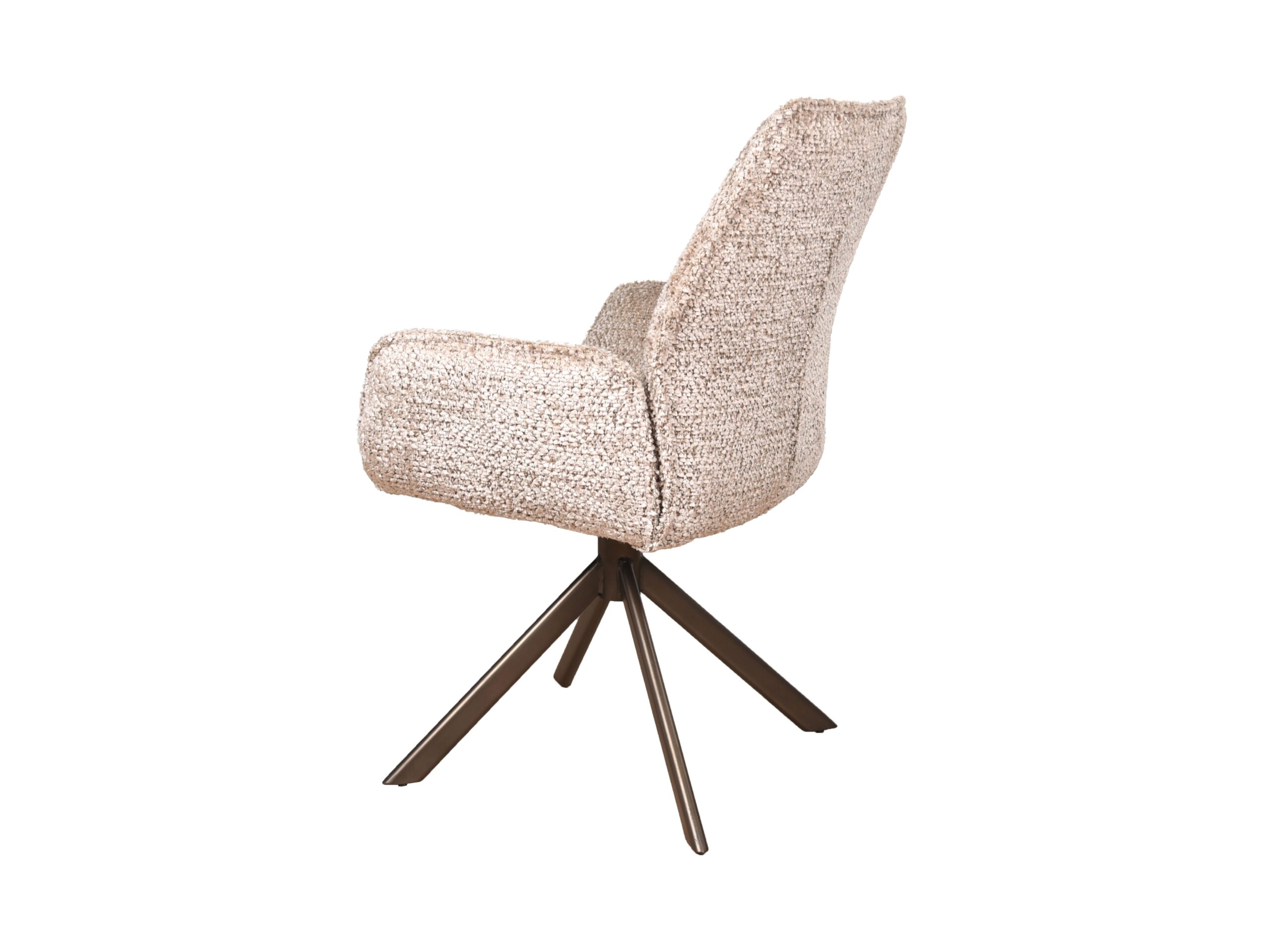 Eetkamerstoel Griffin - be lovely mouse - onderstel venus - metaalkleur anodic bruin