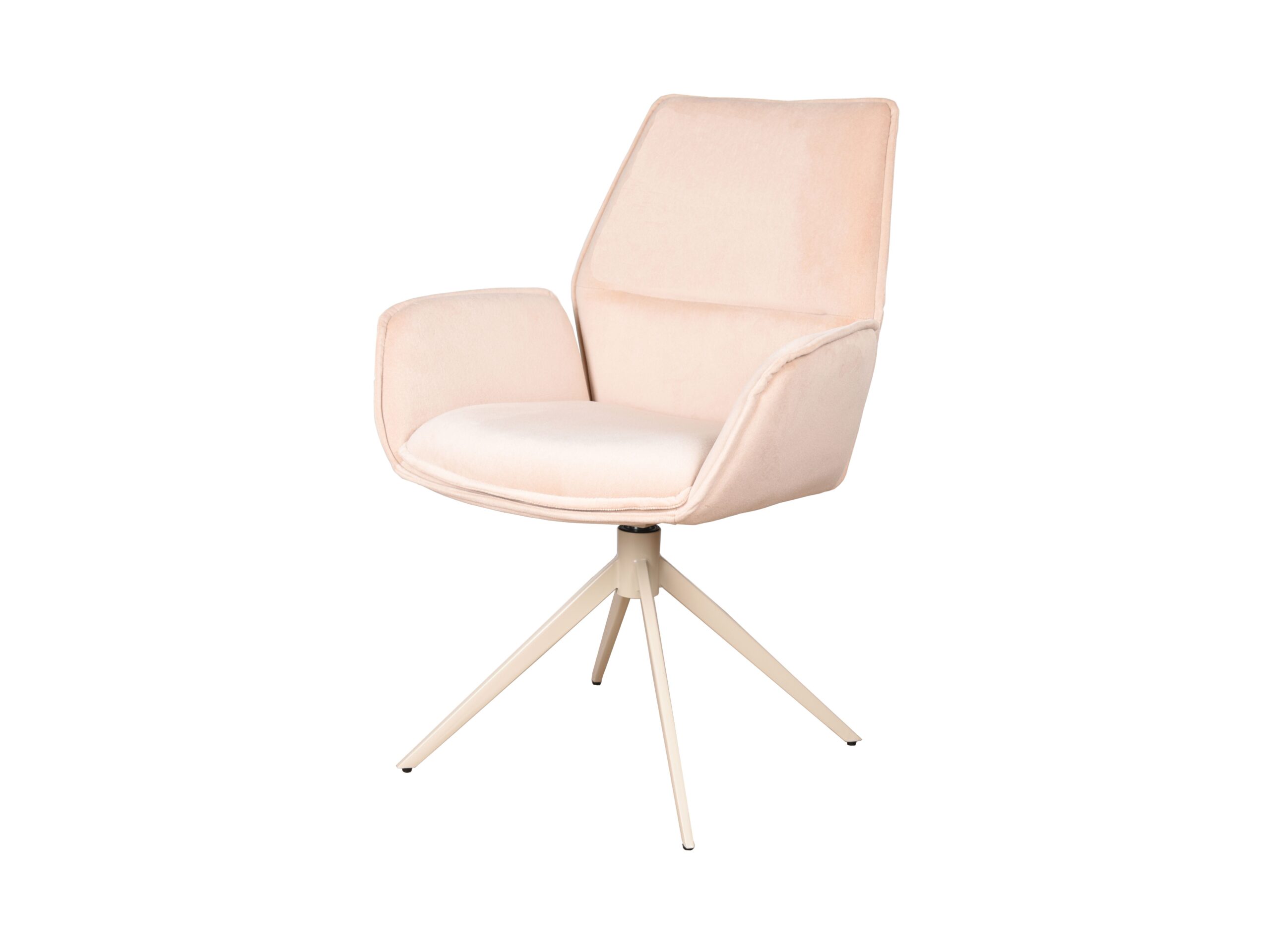 Eetkamerstoel Griffin - cashmere blush - onderstel moon - metaalkleur beige