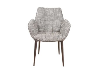 Eetkamerstoel Monaco - be trendy machiato - onderstel orion - metaalkleur anodic bruin