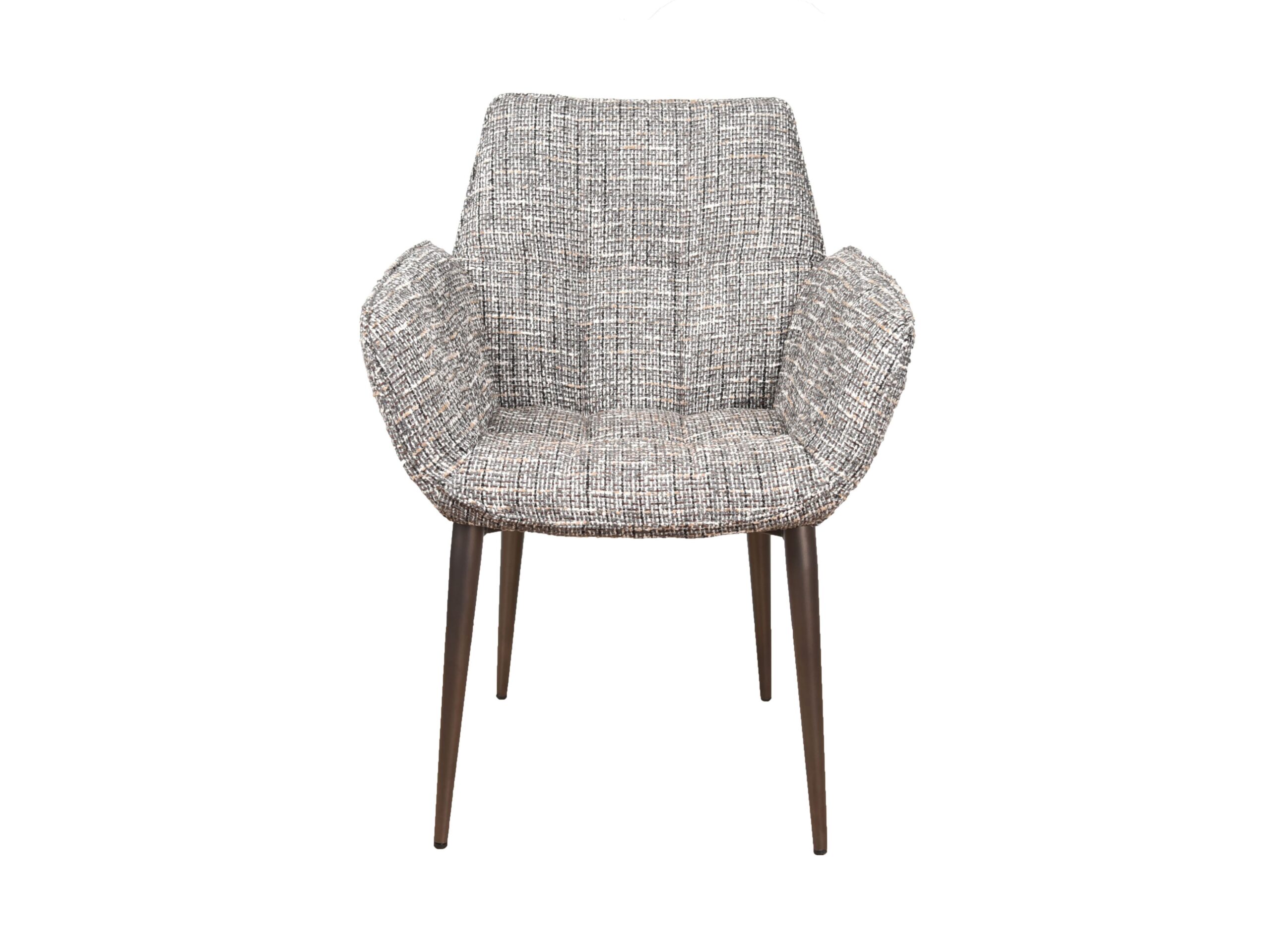 Eetkamerstoel Monaco - be trendy machiato - onderstel orion - metaalkleur anodic bruin