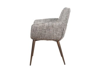 Eetkamerstoel Monaco - be trendy machiato - onderstel orion - metaalkleur anodic bruin